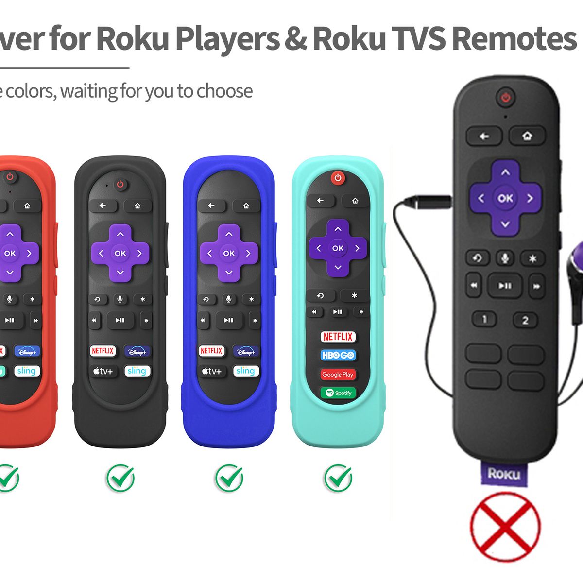 URBANCASE - Funda Urbancase De Silicona Para Controles Remoto Roku