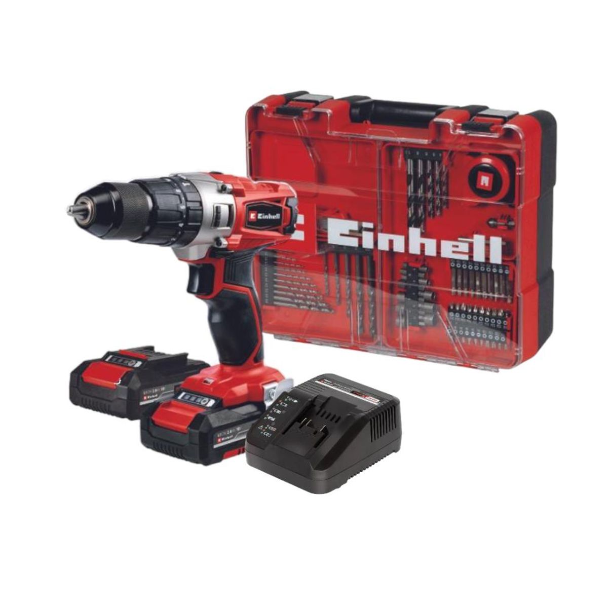 EINHELL - TALADRO EINHELL TE-CD 182 LI+64 ACC+2BAT 20AH