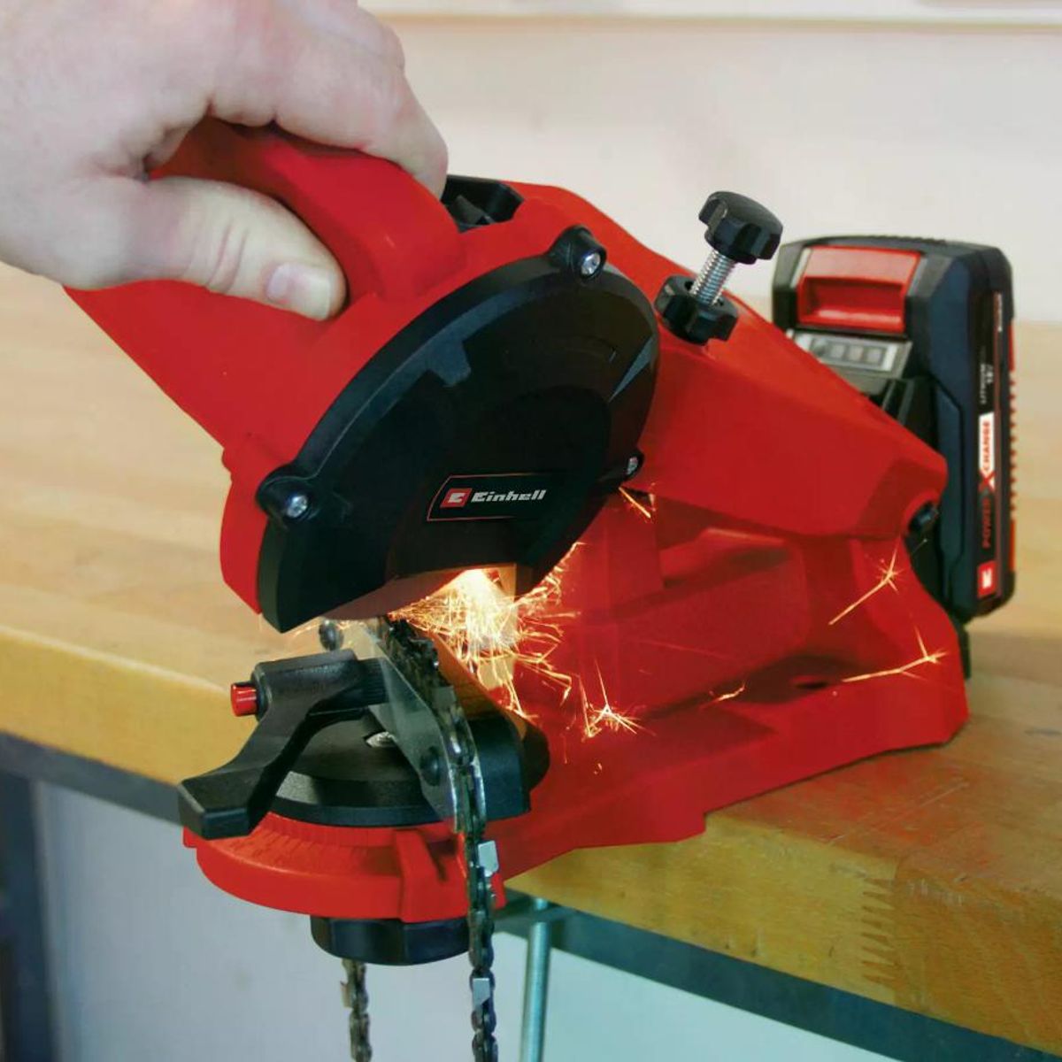 EINHELL - AFILADOR DE CADENA EINHELL GE-CS 18 LI -SOLO SIN BAT NI CARG