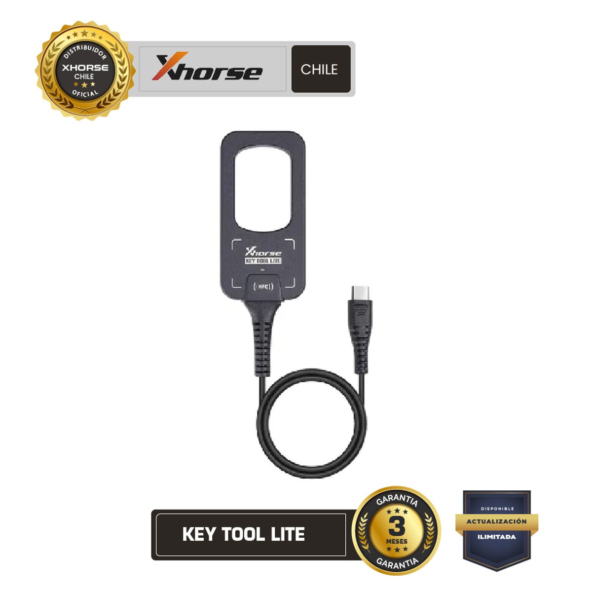 GENERICO - Xhorse Key Tool Lite + 6 Controles Remotos (XKB501EN)