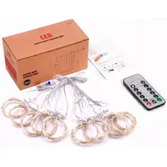 GENERICO - Cortina Luces LED 3x3m 280 Focos USB Control Remoto