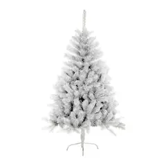 BIGBAMSPACE - Arbol de Navidad 150cm Blanco Ramas Tradicional