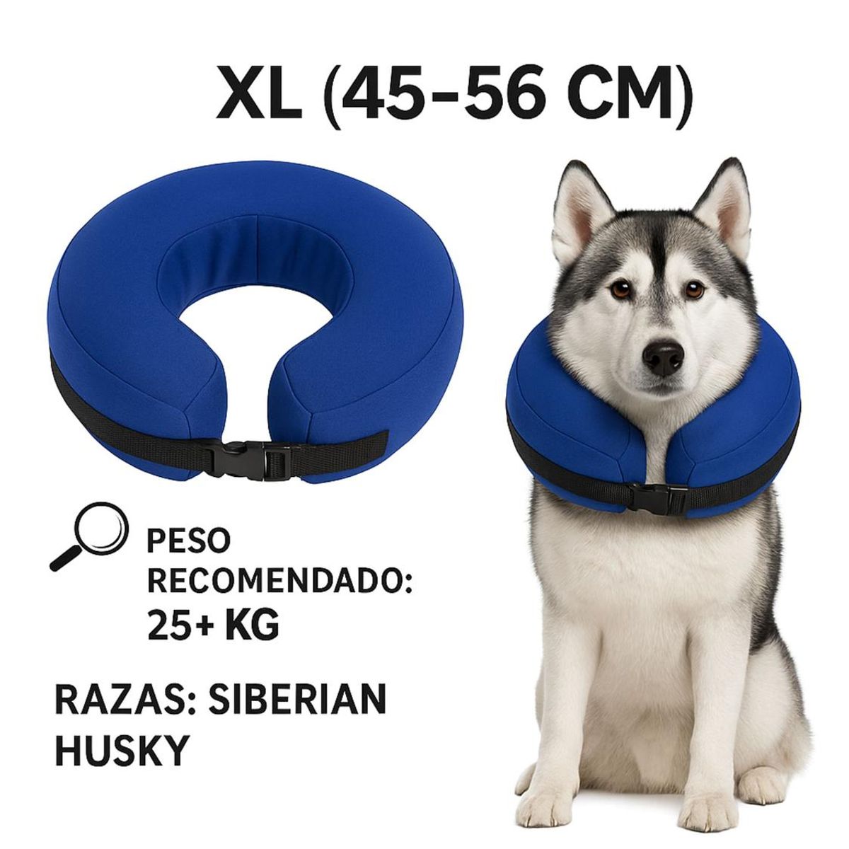 GENERICO - Collar Inflable XL (45-56 cm) Recuperación Perros