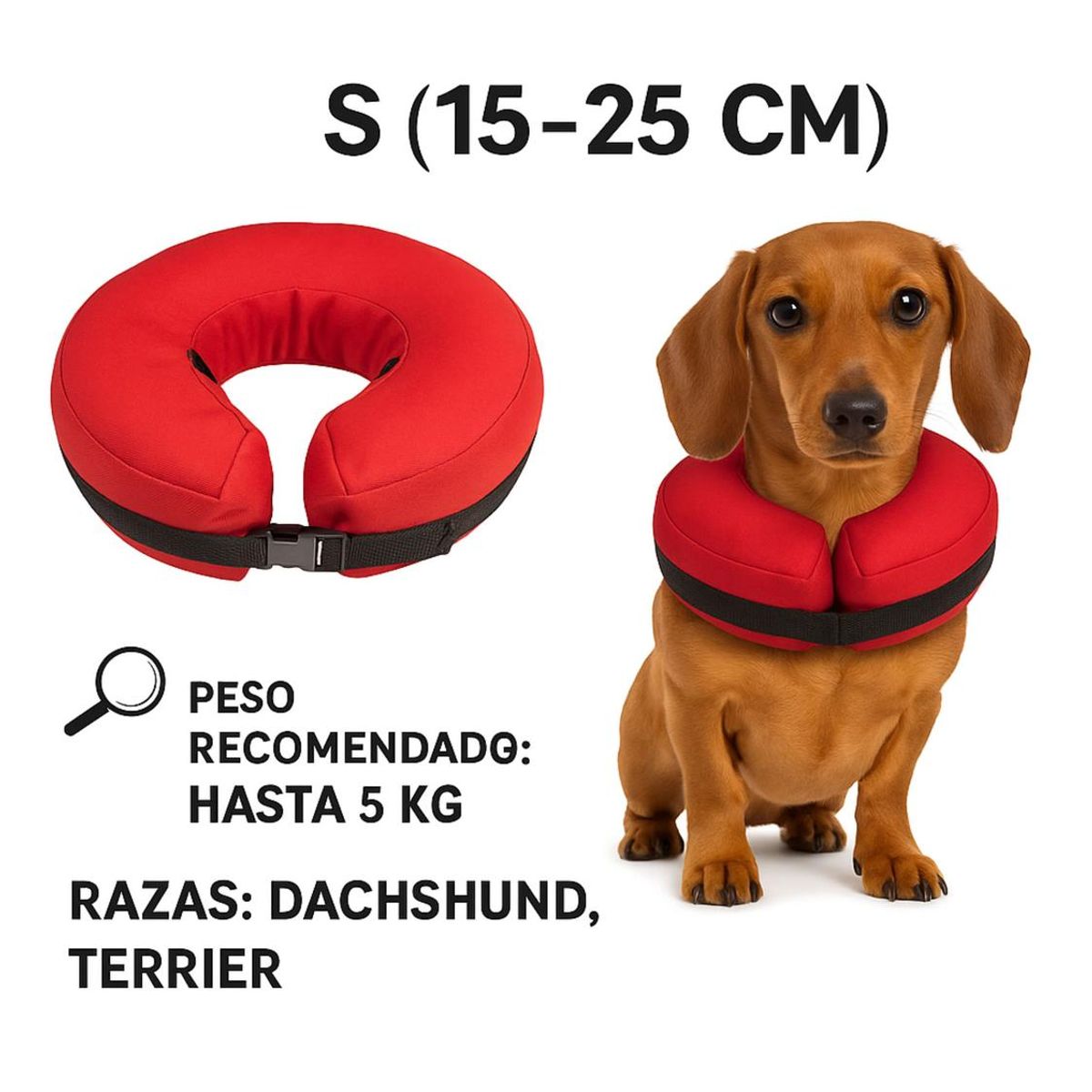 GENERICO - Collar Inflable S (15-25 cm) Recuperación Perros y Gatos