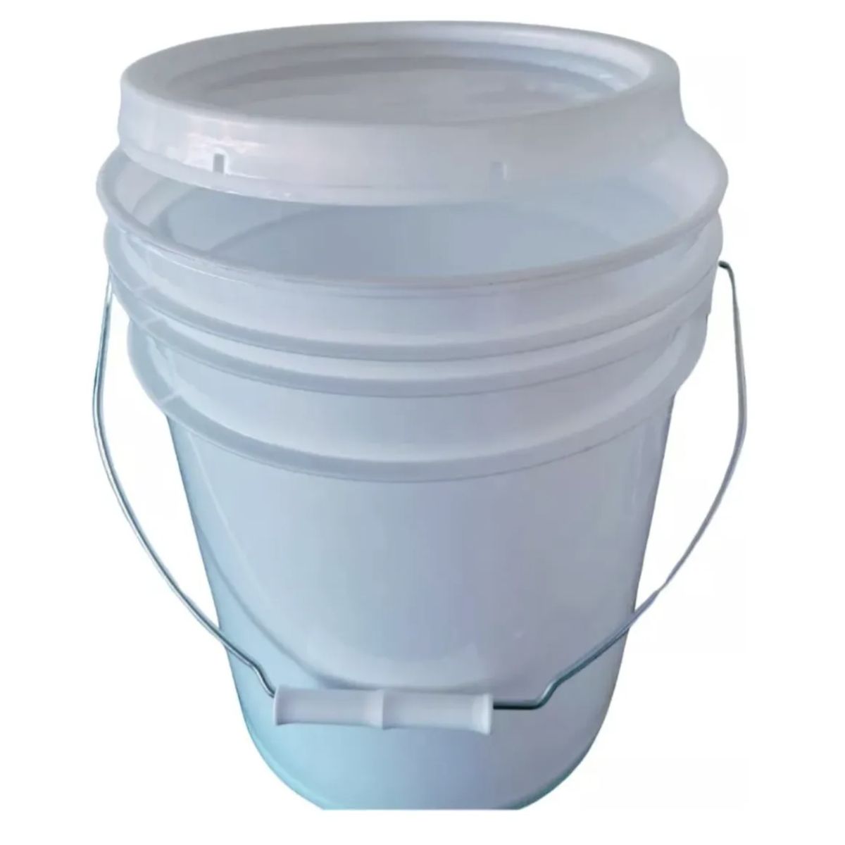 GENERICO - BALDE DE 10 LT BLANCO CON TAPA LISA