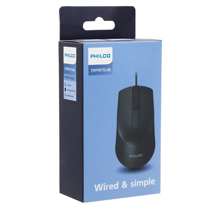 PHILCO - MOUSE ALÁMBRICO PRO NEGRO PHILCO PPR7104B