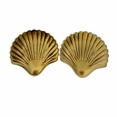 TERRA ESTILO - Set Adorno 2 Conchas Madera