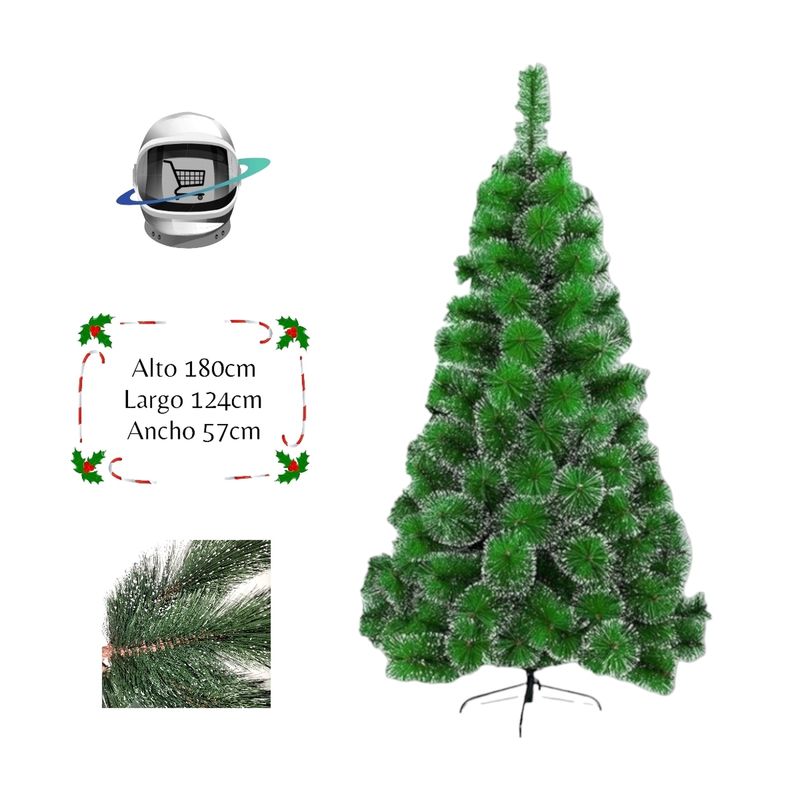 BIGBAMSPACE - Arbol De Navidad 180 Cm Nevado Blanco Frondoso