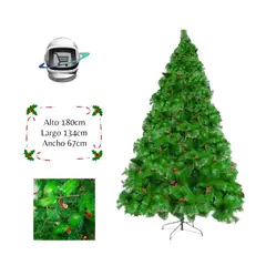BIGBAMSPACE - Arbol de Navidad 180cm Berries Piña Ramas Frondoso