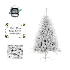 BIGBAMSPACE - Arbol de Navidad 180cm Blanco Ramas Tradicional