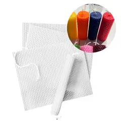 GENERICO - 12 Laminas Cera Abejas Para Velas Diy 20x20 Cm Blanco