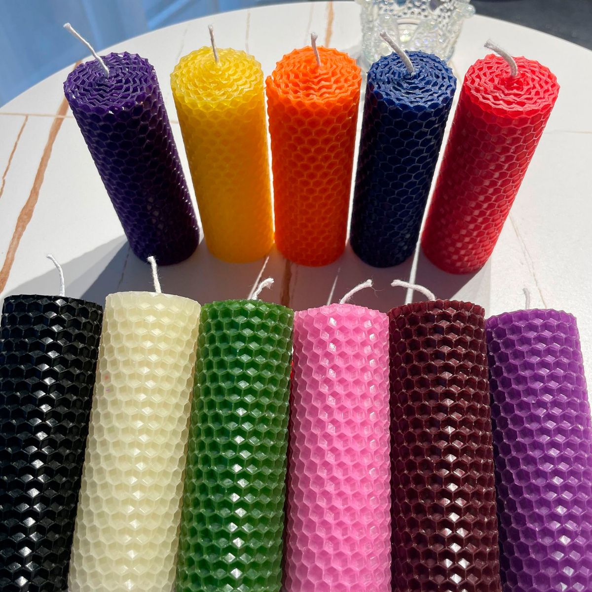 GENERICO - 12 Laminas Cera Abejas Para Velas Diy 20x20 Cm Blanco