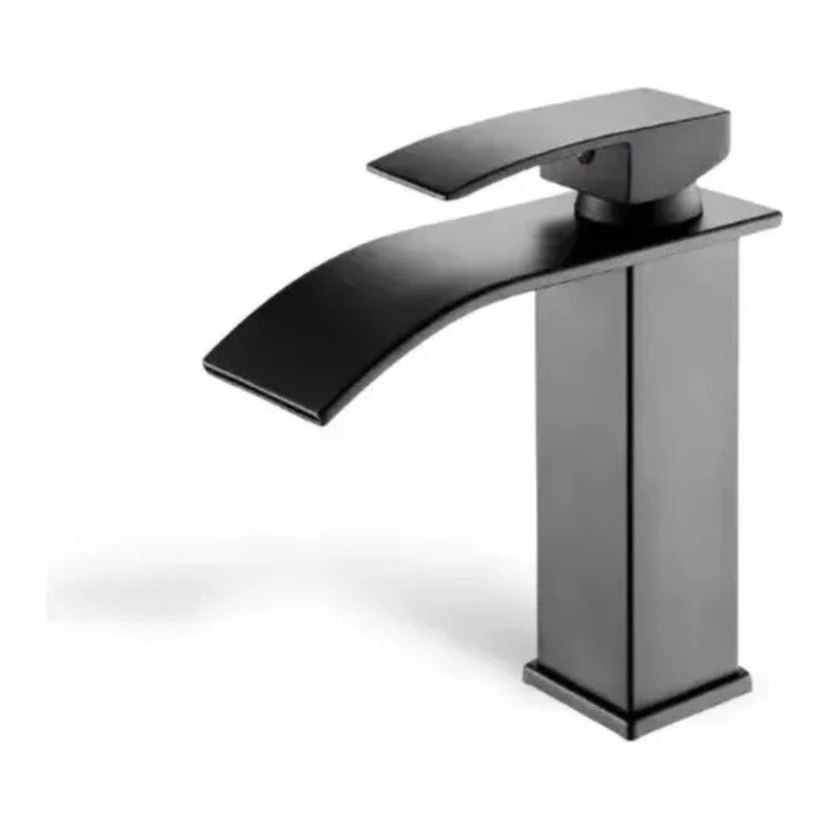 GENERICO - Griferia Para Baño Lavabo Monomando Cascada Mezclador Negro