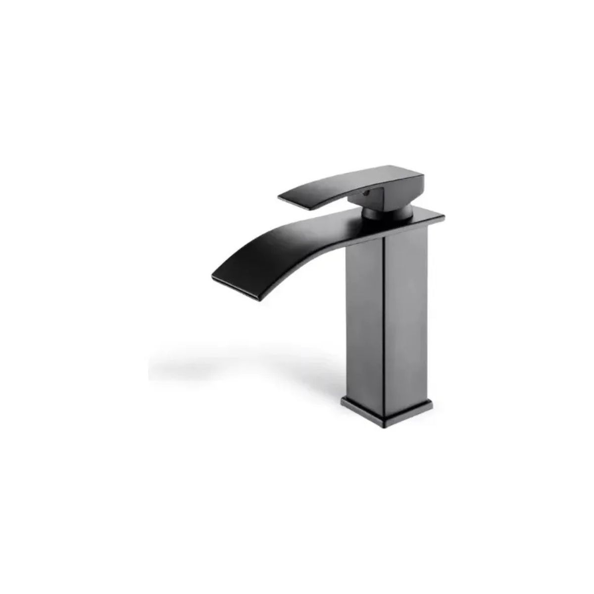 GENERICO - Griferia Para Baño Lavabo Monomando Cascada Mezclador Negro