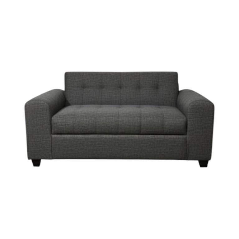 SOFA TRES CUERPOS BRAZO REDONDO EN LINO GRIS OSCURO Gris oscuro