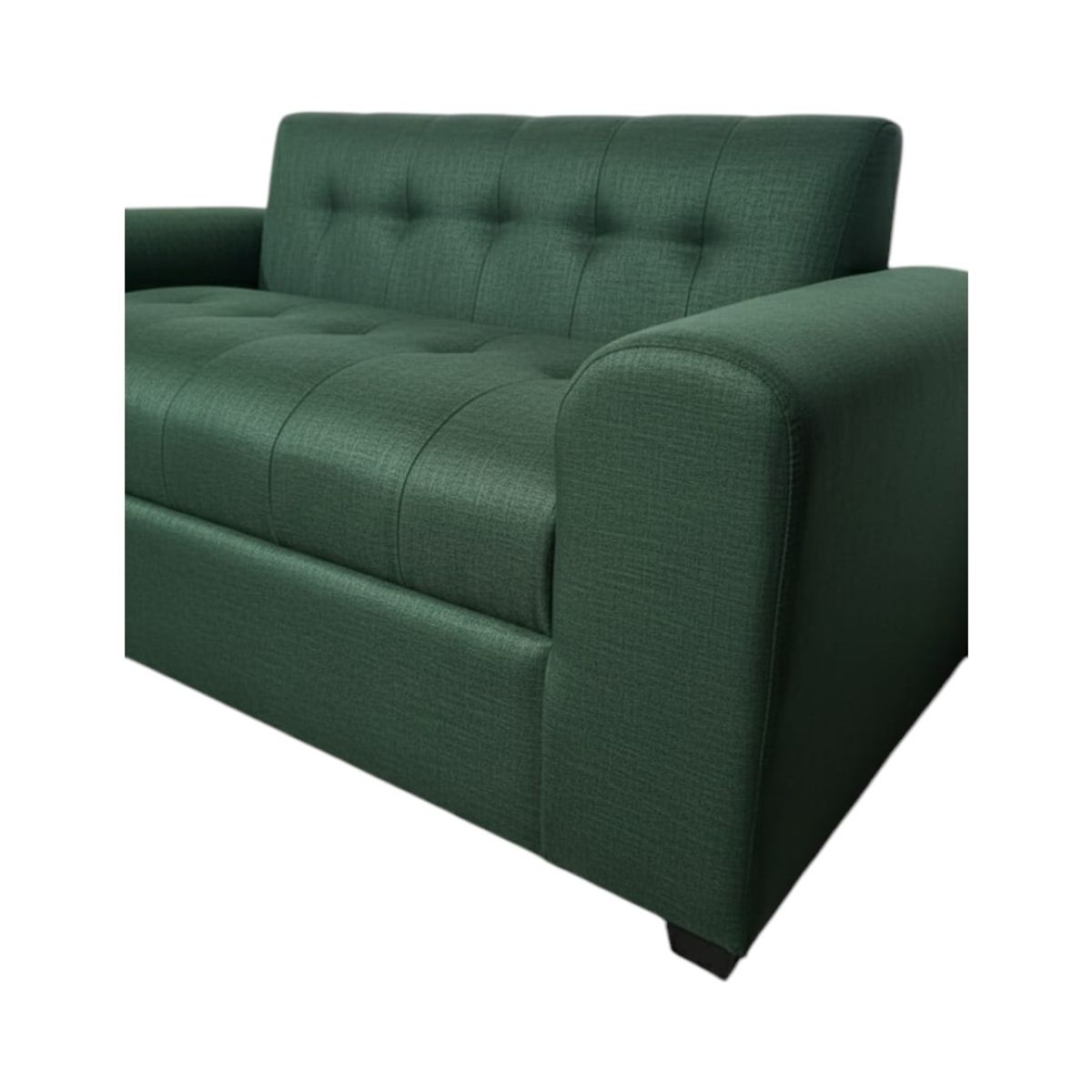 DISEÑOS VALESTRINI - SOFA TRES CUERPOS BRAZO REDONDO EN LINO VERDE