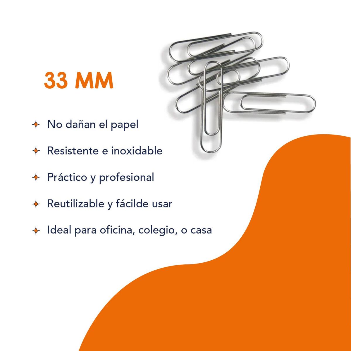 GENERICO - Clip Metálico 33 mm Vinifan - Caja 100 uds