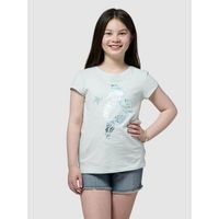 Polera Niña Mermaid Shine Manga Corta Azul