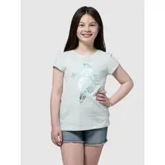 GAP - Polera Niña Mermaid Shine Manga Corta Azul