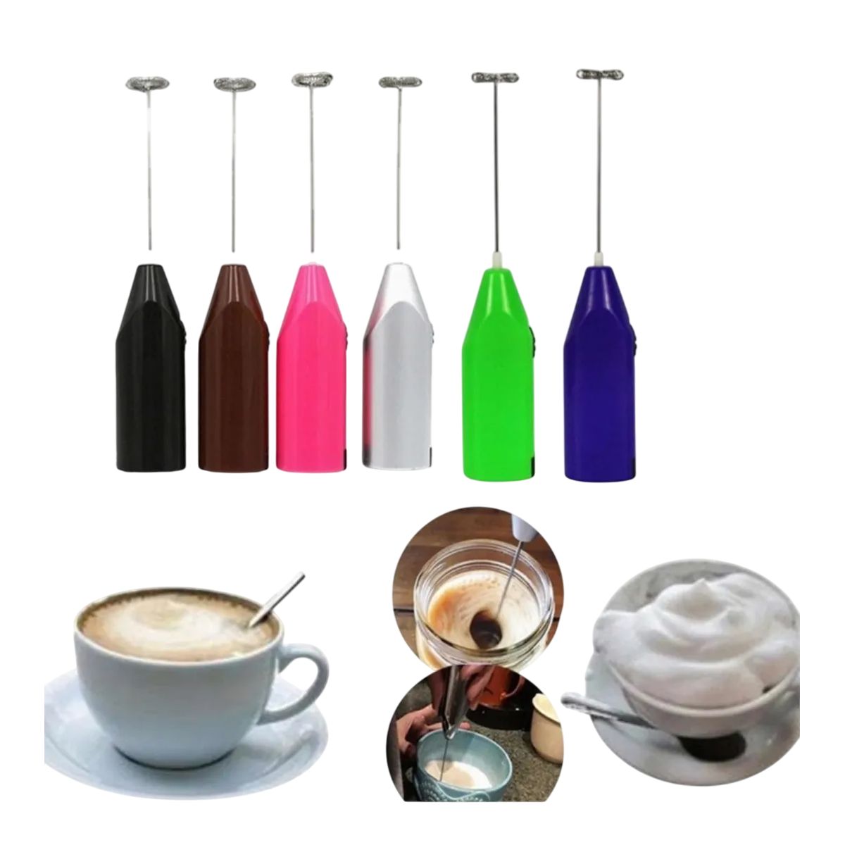 GENERICO - Batidor De Mano Mezcladora Espumador Café Leche