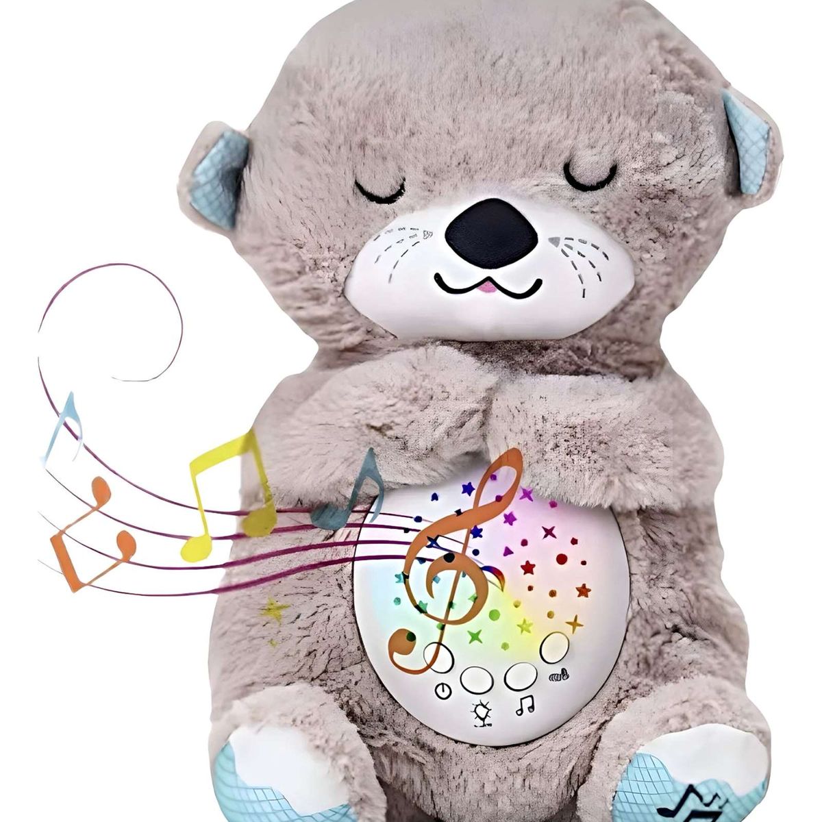 GENERICO - NUTRIA PELUCHE ESPANTACUCO PARA BEBES O NIÑOS BEIGE