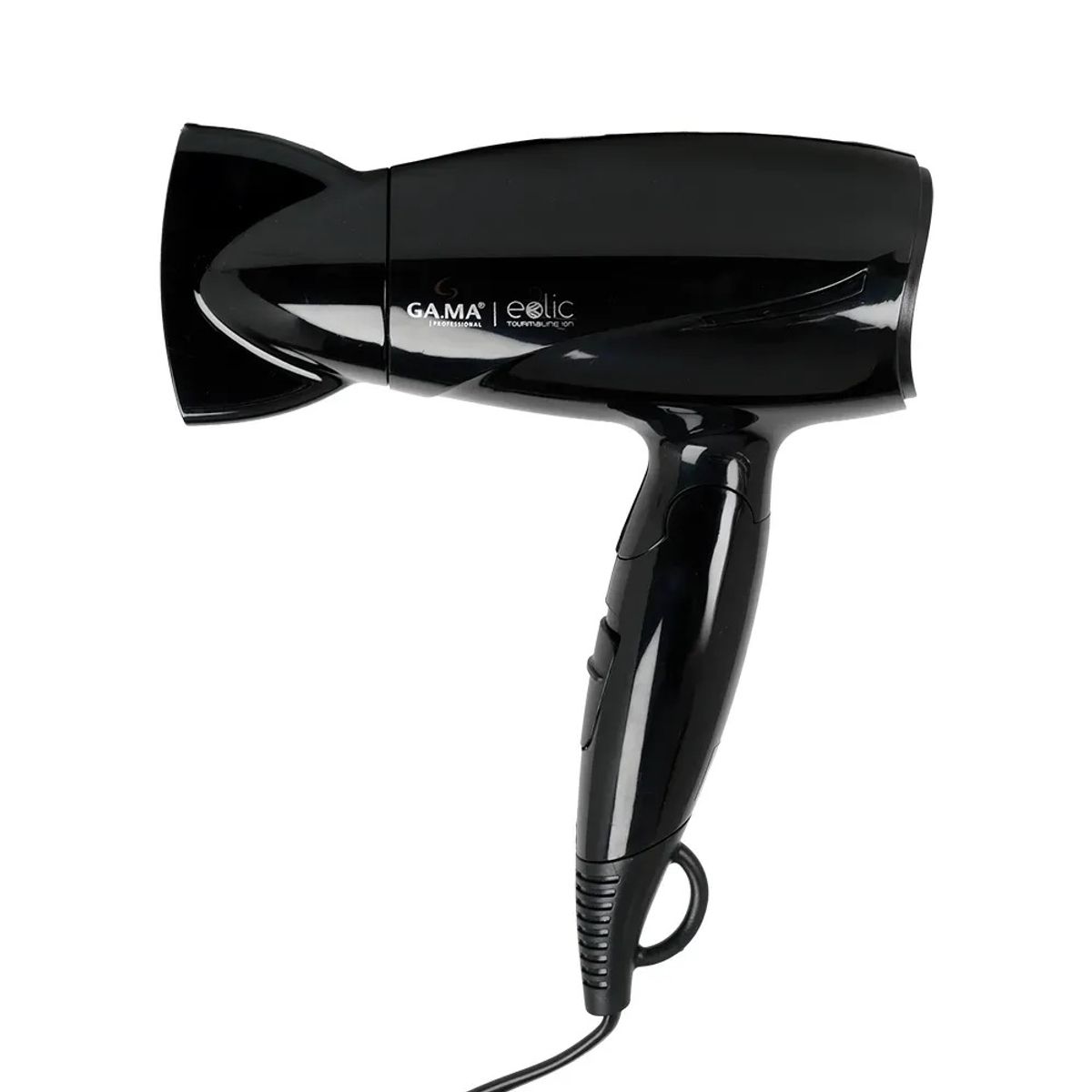 GAMA - Secador De Pelo Gama Eolic Ion Mini 1600w Plegable Liviano Viaje Negro
