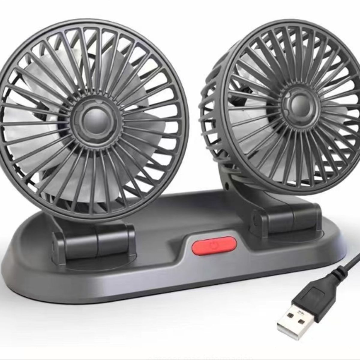 GENERICO - Ventilador Usb Para Coche Doble Ventilador Portátil