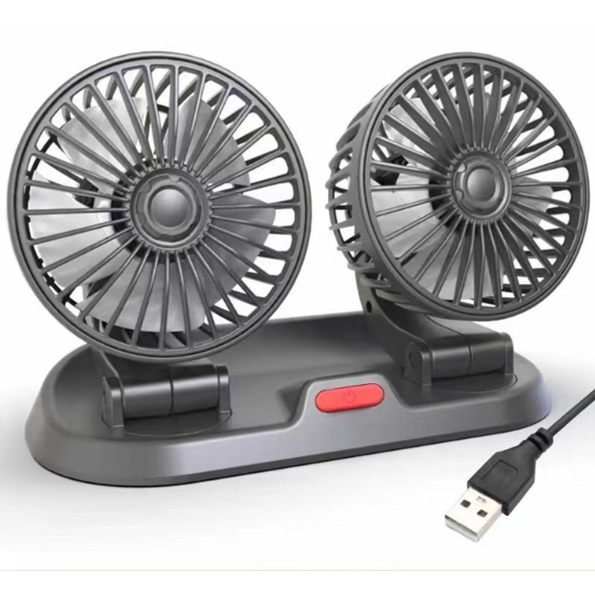 GENERICO - Ventilador Usb Para Coche Doble Ventilador Portátil