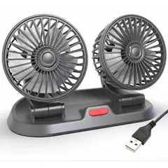 GENERICO - Ventilador Usb Para Coche Doble Ventilador Portátil