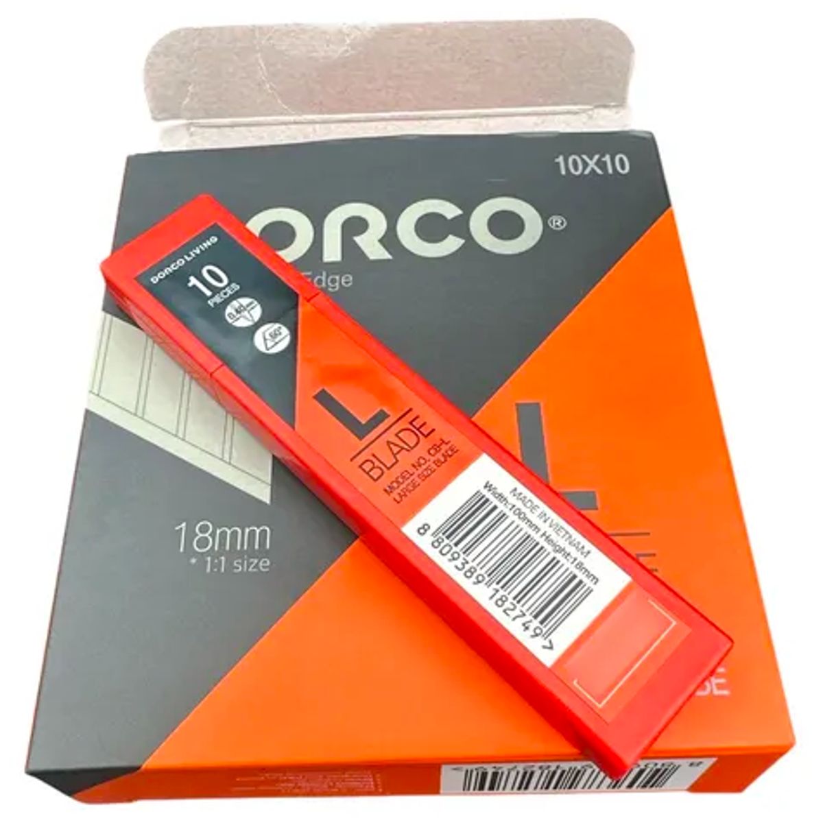 DORCO - 10 Repuestos 18mm L Para Cartonero Dorco Profesional.