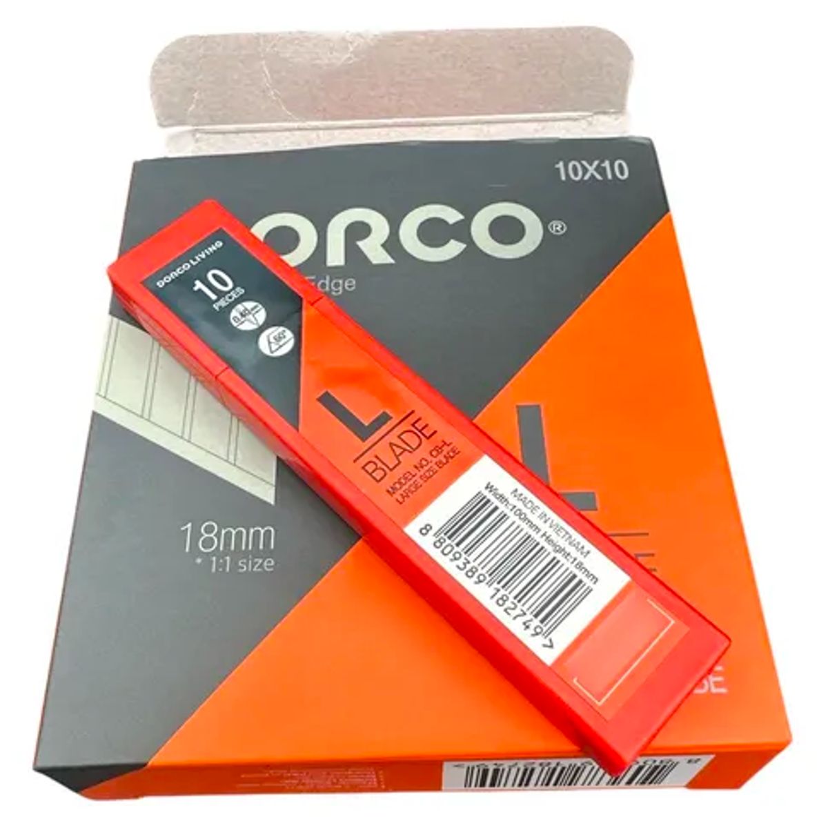 DORCO - 10 Repuestos 18mm L Para Cartonero Dorco Profesional.