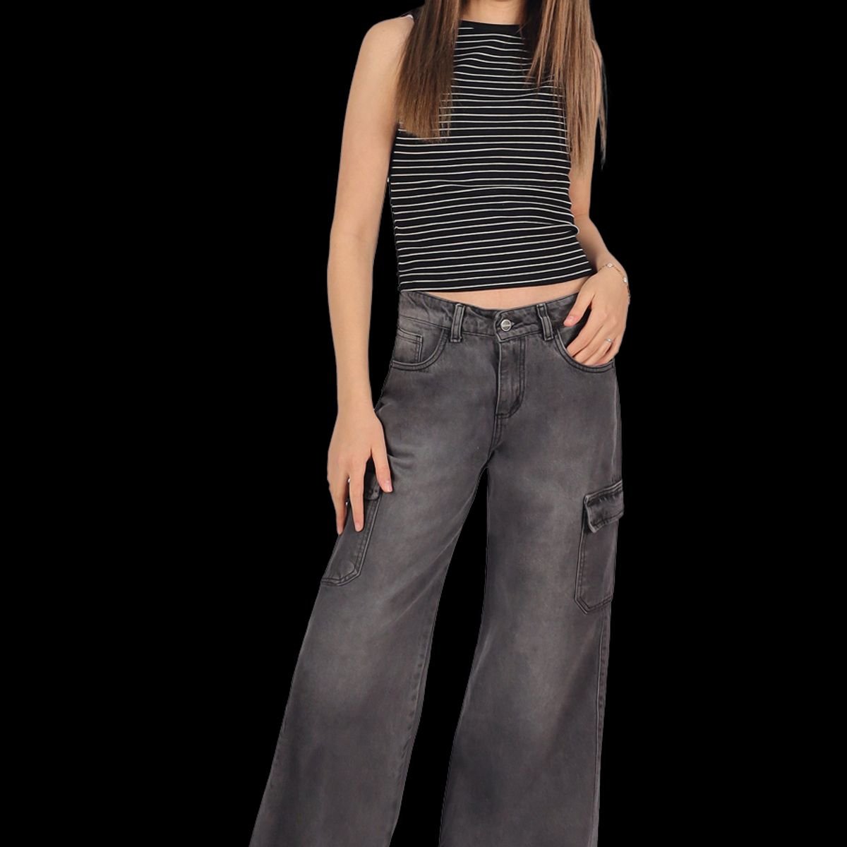 DIVINO JEANS - Jeans Fatima III Gris Divino Teen