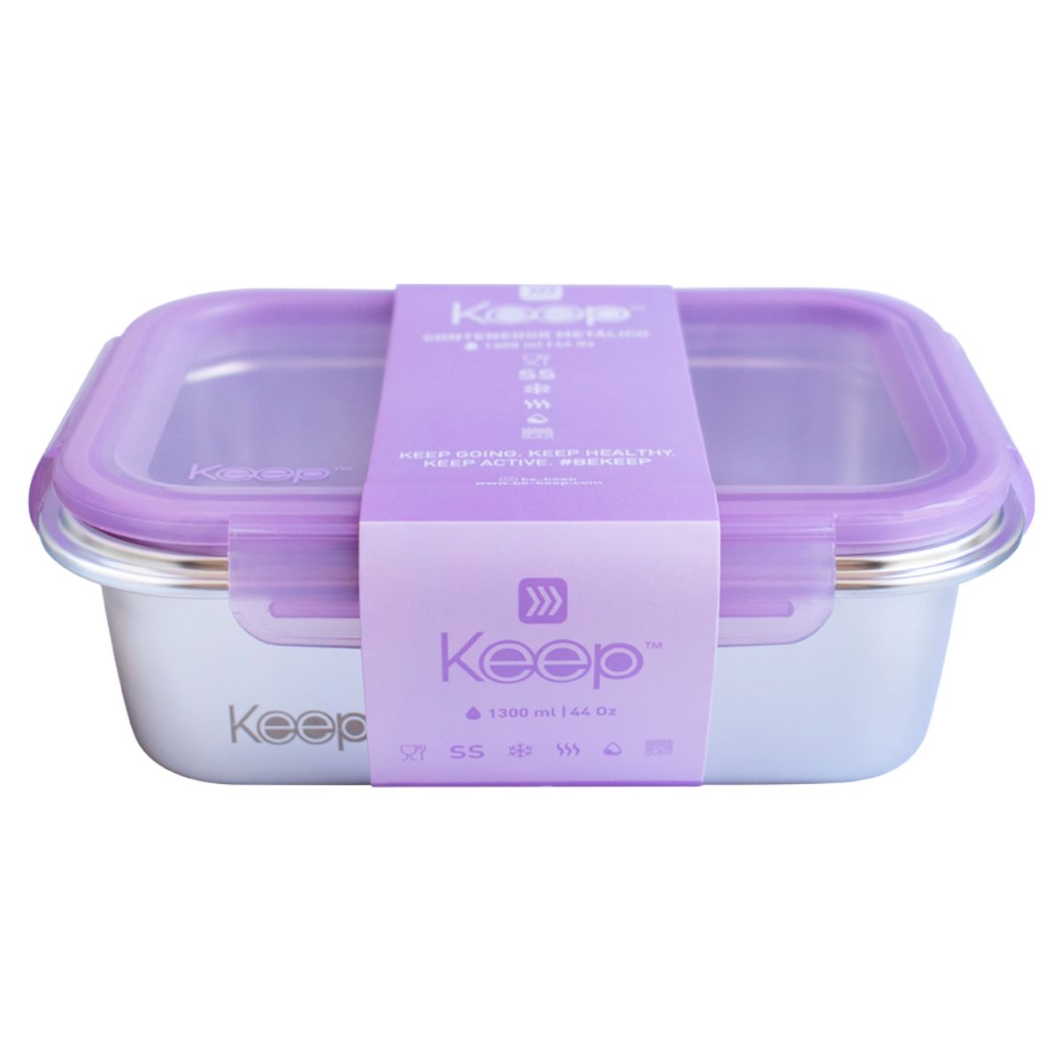 KEEP - Hermético Metalico Lila1300 ml Keep