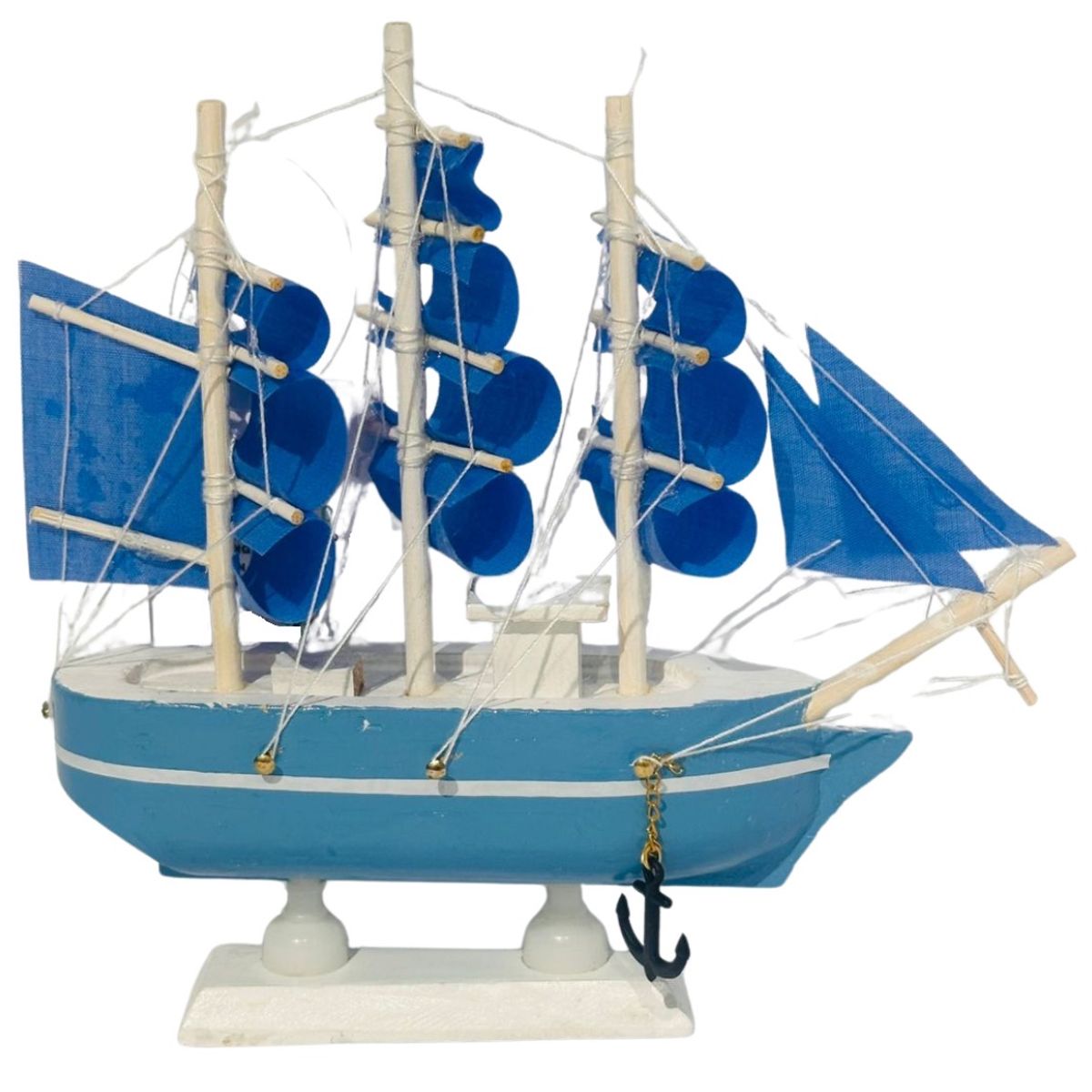 GENERICO - Decoración Barco Velero De Madera 15cm