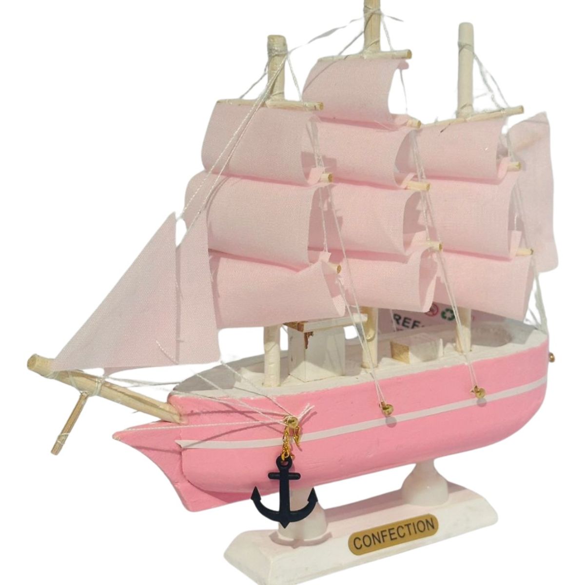 GENERICO - Decoración Barco Velero De Madera 15cm