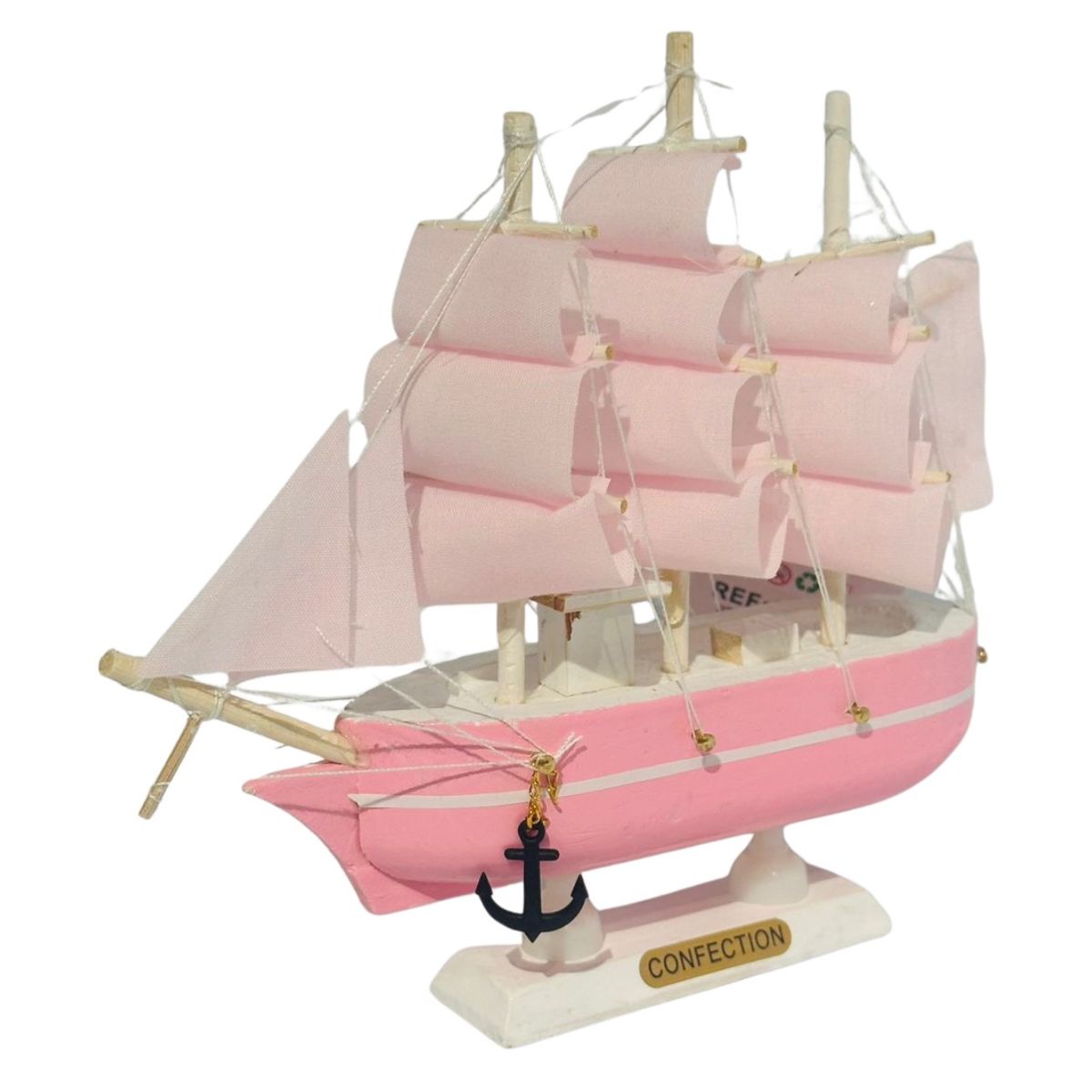 GENERICO - Decoración Barco Velero De Madera 15cm