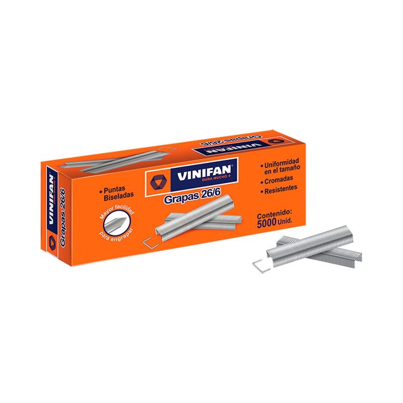 GENERICO - Caja Corchetes/Grapas 26/6 Vinifan - 5000 uds