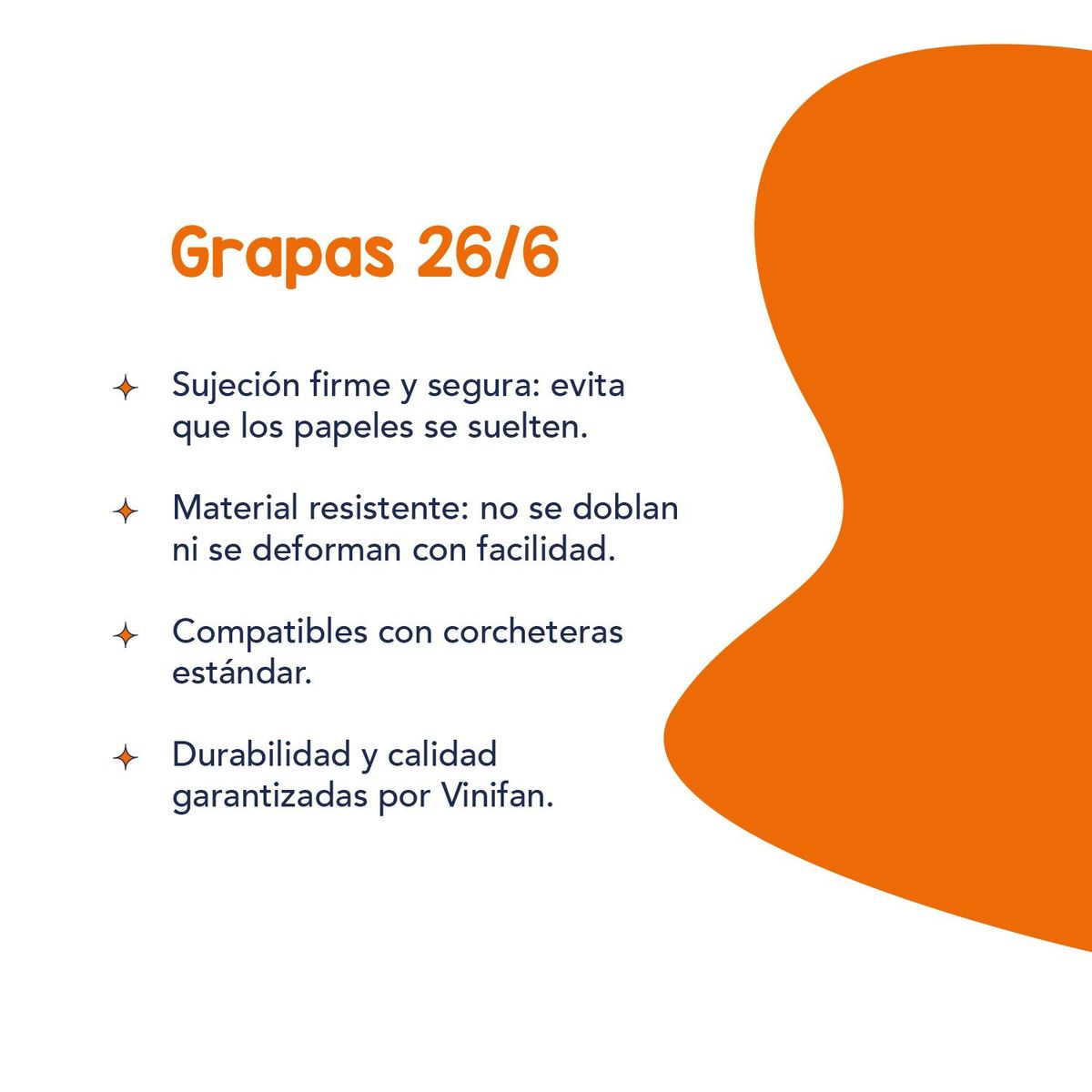GENERICO - Caja Corchetes/Grapas 26/6 Vinifan - 1000 uds
