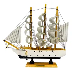 GENERICO - Adorno Barco Velero De Madera 23cm