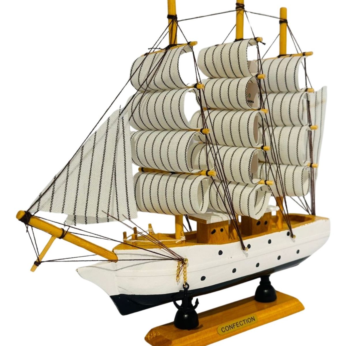 GENERICO - Adorno Barco Velero De Madera 23cm