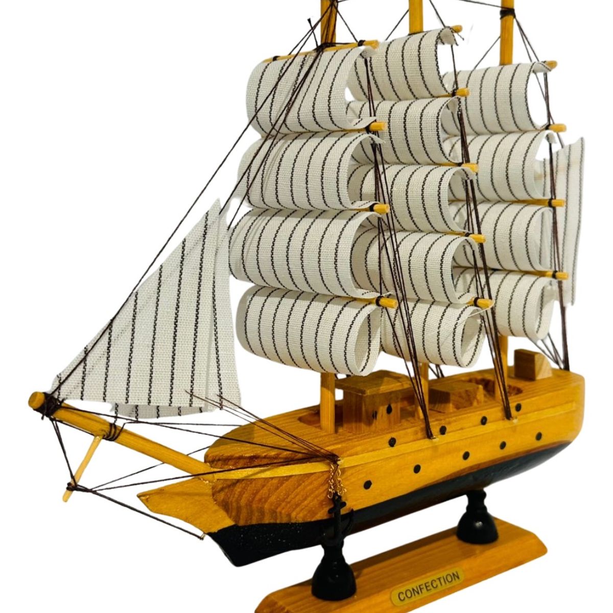 GENERICO - Adorno Barco Velero De Madera 23cm