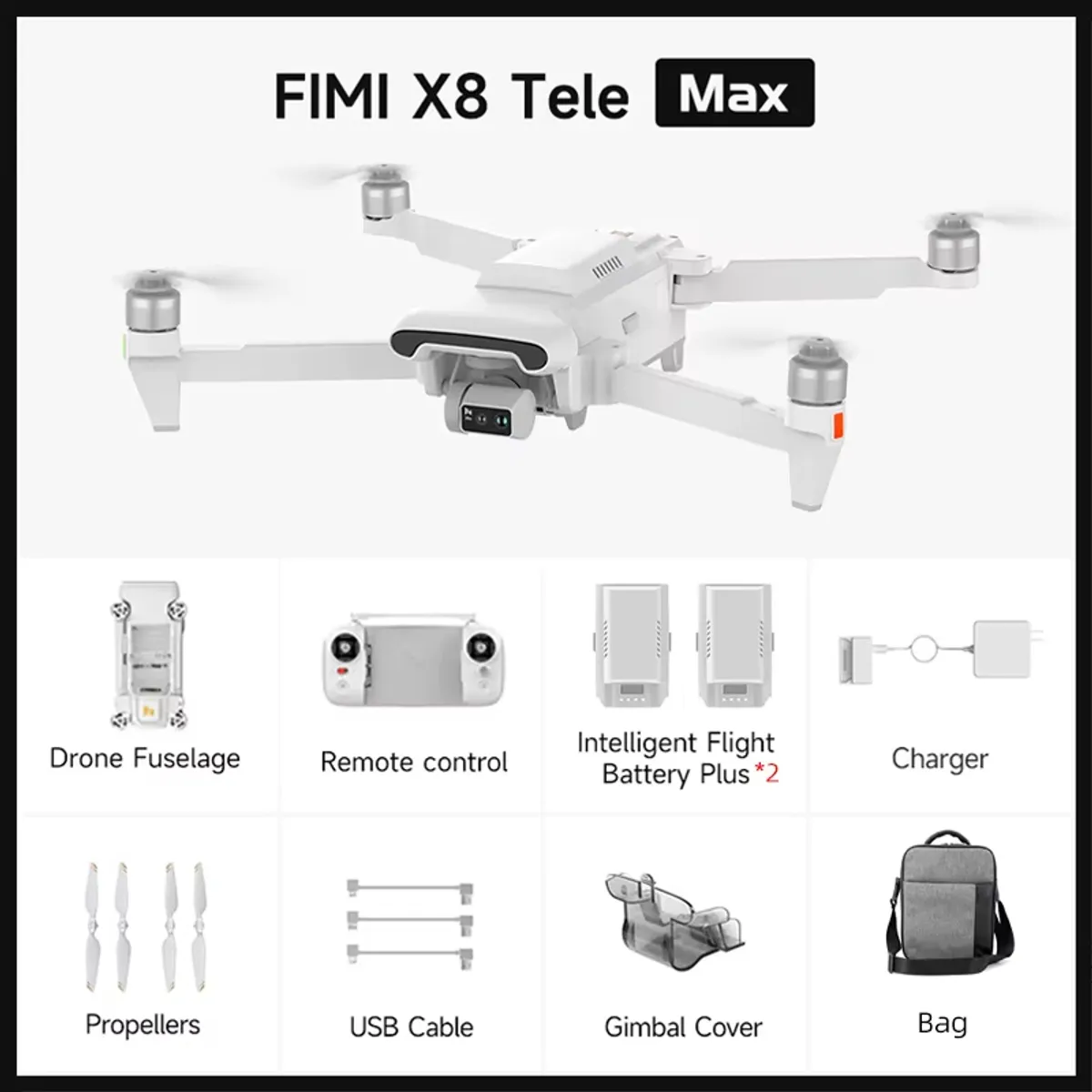FIMI - FIMI X8 Tele Max lente Dual Drone 4K 60fps 20Km AI Combo