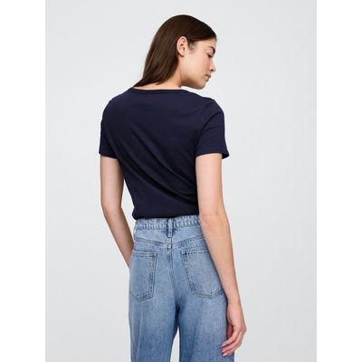 Imagen 2 del producto Polera Mujer Cuello V Manga Corta Azul Marino