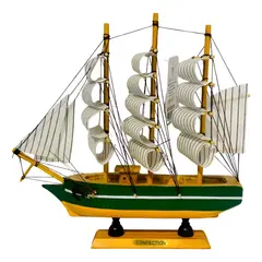 GENERICO - Adorno Barco Velero De Madera 23cm.