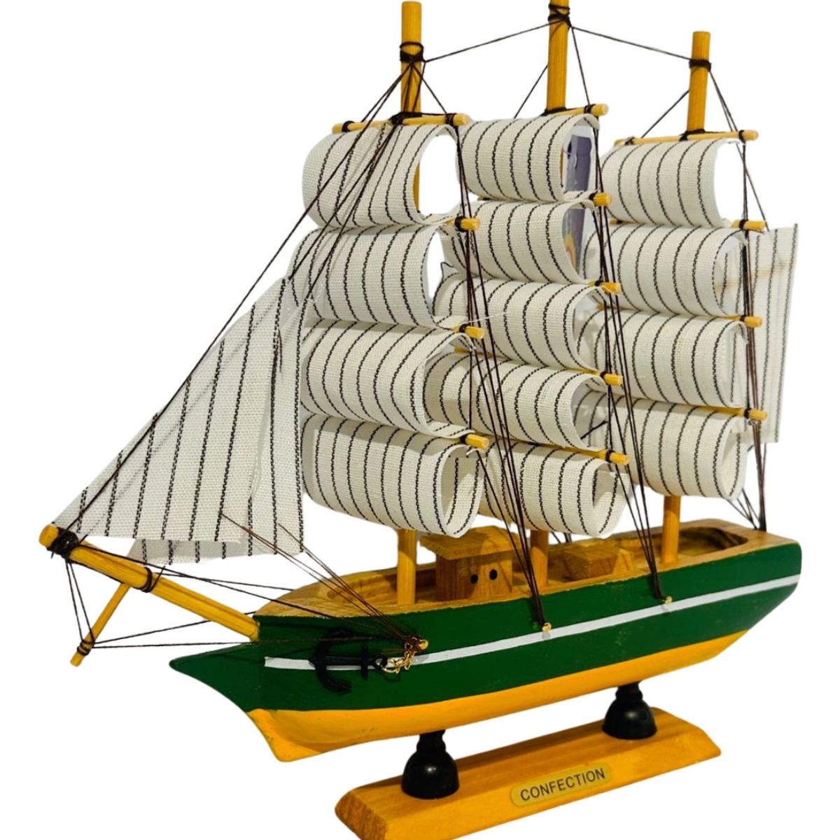 GENERICO - Adorno Barco Velero De Madera 23cm