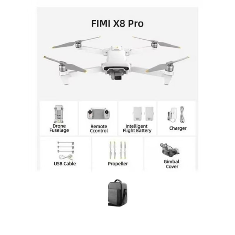 FIMI - FIMI X8 Pro Combo 2 Baterias totales y Bolso