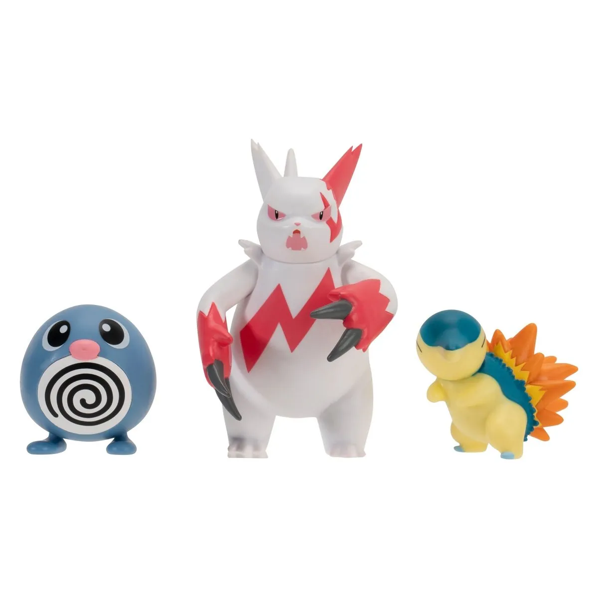 POKEMON - Figuras de acción Pokémon pack 3 Poliwag Zangoose Cyndaquil