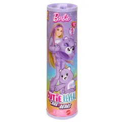 BARBIE - Muñeca Cutie Reveal Care Bears peluche morado