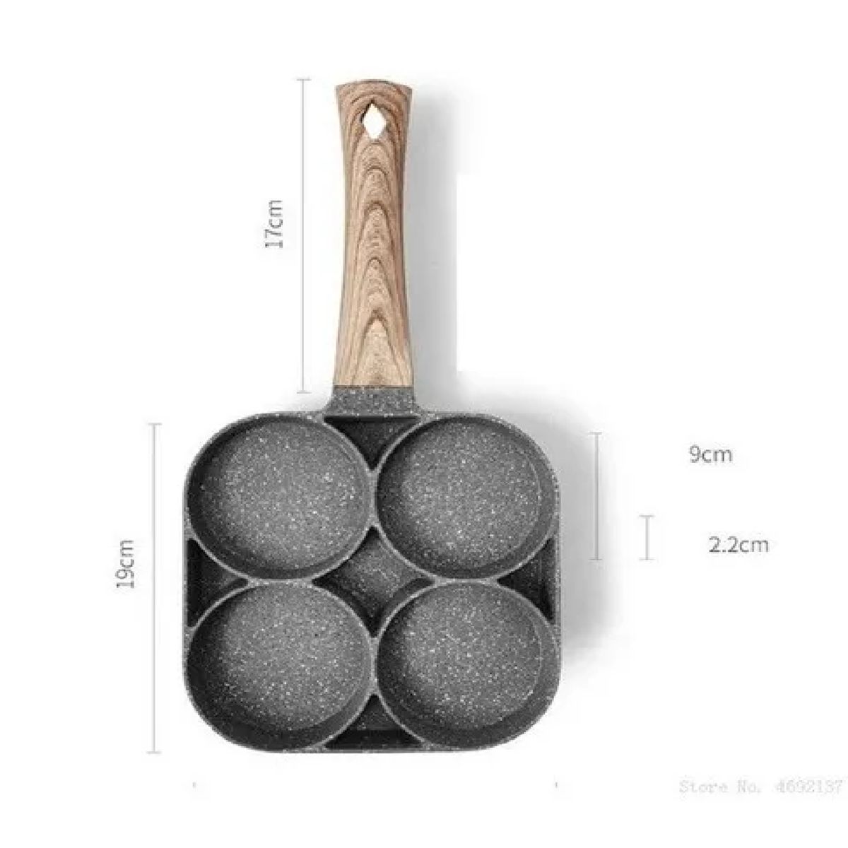 GENERICO - Sarten Manual Antiadherente Multiuso Hamburguesas Tortilla