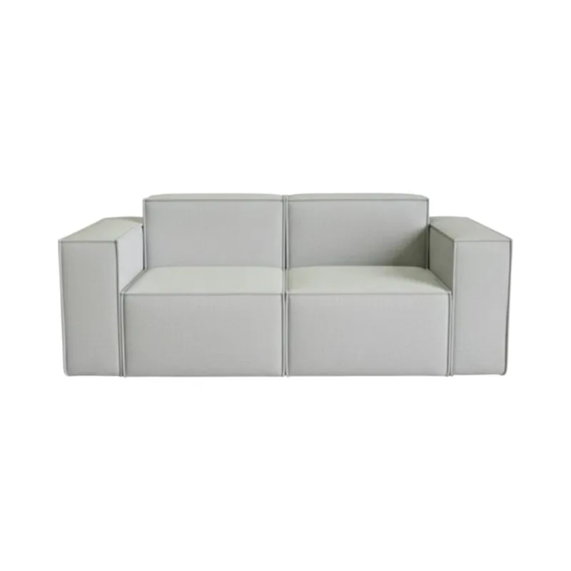 DISEÑOS VALESTRINI - SOFA AURA DOS CUERPOS LINO GRIS CLARO